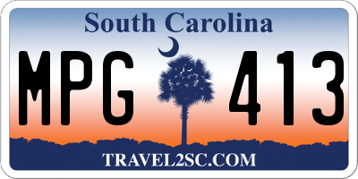 SC license plate MPG413