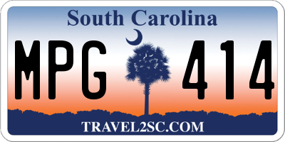 SC license plate MPG414
