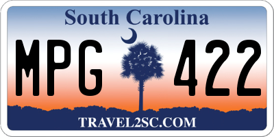 SC license plate MPG422