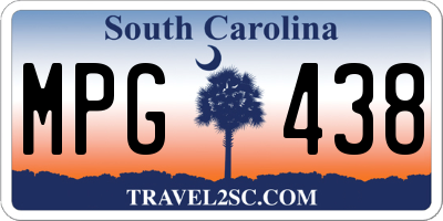 SC license plate MPG438