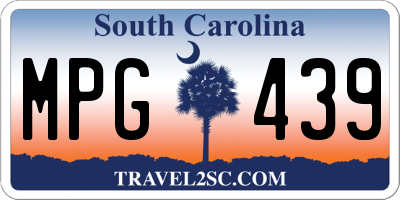 SC license plate MPG439