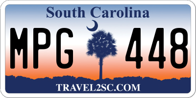 SC license plate MPG448
