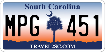 SC license plate MPG451