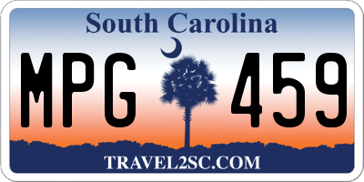SC license plate MPG459