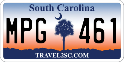 SC license plate MPG461