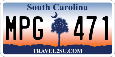 SC license plate MPG471