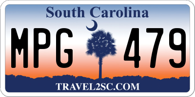 SC license plate MPG479