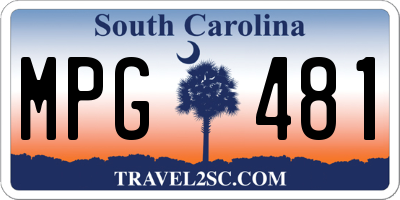 SC license plate MPG481