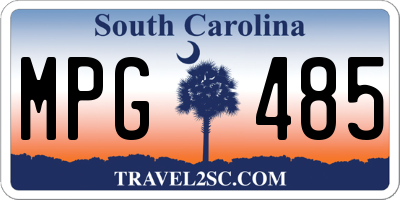 SC license plate MPG485