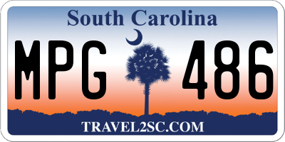 SC license plate MPG486