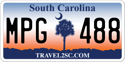 SC license plate MPG488