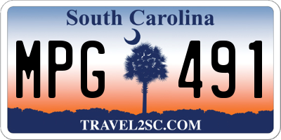 SC license plate MPG491