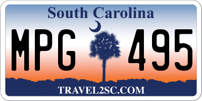 SC license plate MPG495