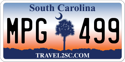 SC license plate MPG499