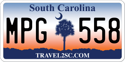 SC license plate MPG558