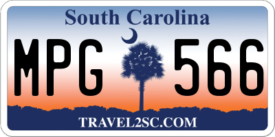SC license plate MPG566