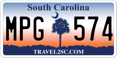 SC license plate MPG574