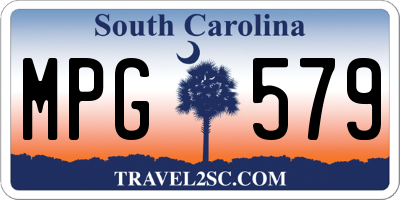 SC license plate MPG579