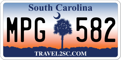 SC license plate MPG582