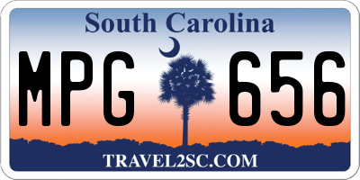 SC license plate MPG656