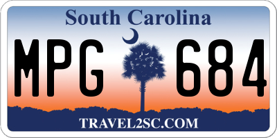 SC license plate MPG684