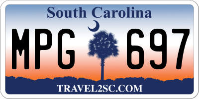SC license plate MPG697