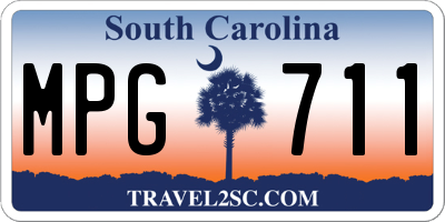 SC license plate MPG711