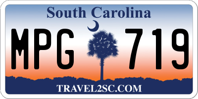 SC license plate MPG719