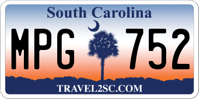 SC license plate MPG752
