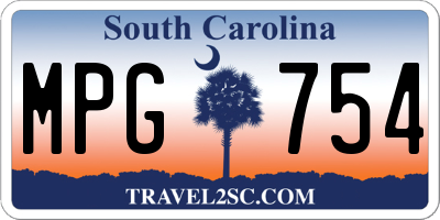 SC license plate MPG754