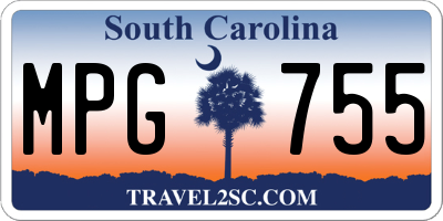 SC license plate MPG755