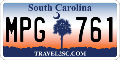 SC license plate MPG761