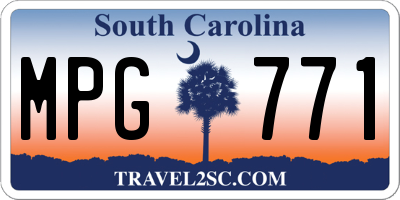 SC license plate MPG771