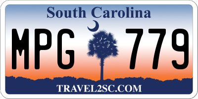 SC license plate MPG779
