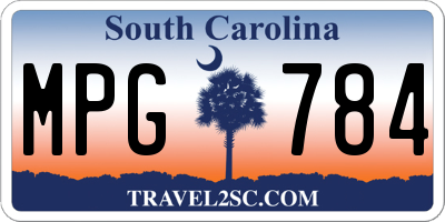 SC license plate MPG784