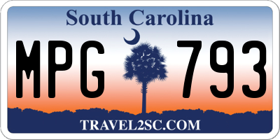 SC license plate MPG793