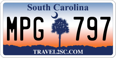 SC license plate MPG797