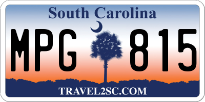 SC license plate MPG815