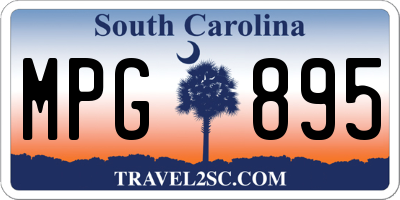 SC license plate MPG895