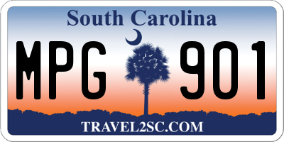 SC license plate MPG901