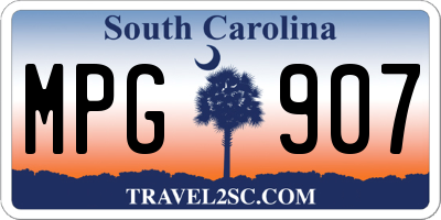 SC license plate MPG907
