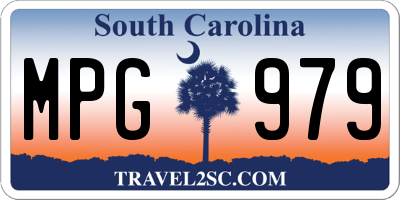 SC license plate MPG979