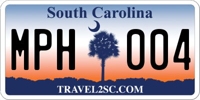 SC license plate MPH004