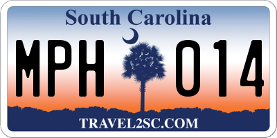 SC license plate MPH014