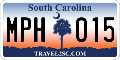 SC license plate MPH015