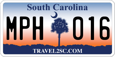 SC license plate MPH016