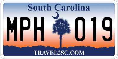 SC license plate MPH019