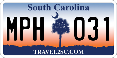 SC license plate MPH031