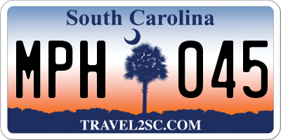 SC license plate MPH045
