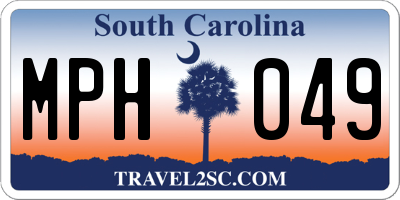SC license plate MPH049